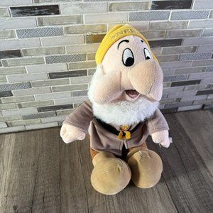 Walt Disney SNEEZY Plush Snow White Seven Dwarf Stuffed Animal 13" plush Vintage